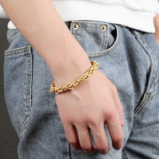 Men’s Golden Dragon Feng Shui Wealth Bracelet