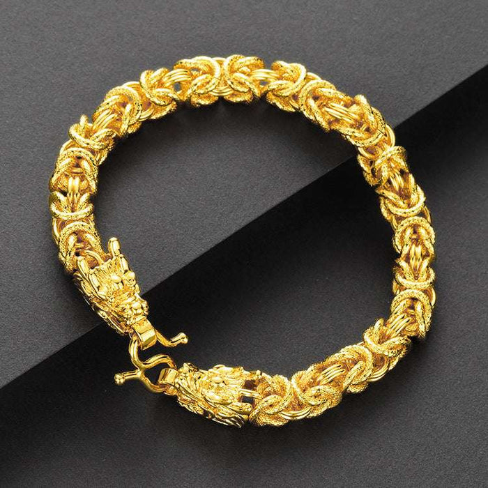 18K Gold Dragon Bracelet for Business Success