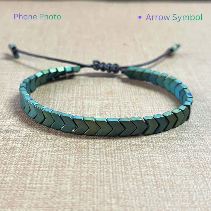 Arrow Shape Hematite Bracelet Symbolizing Direction and Confidence