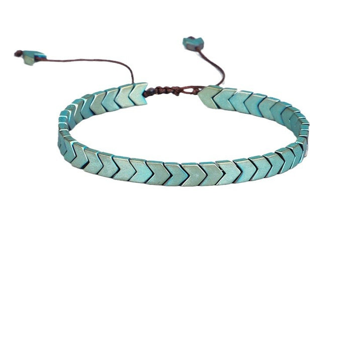 Men's Grounding Hematite Bracelet with Arrow Design