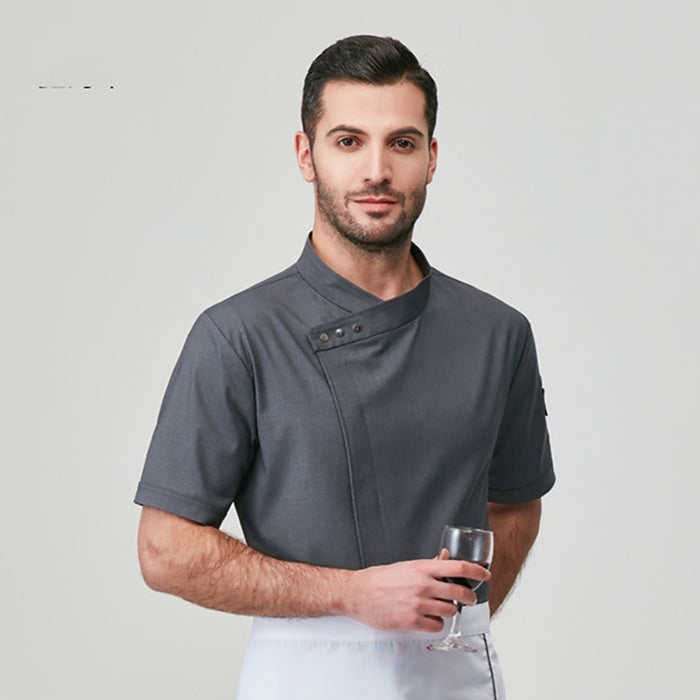 Men's Long-Sleeve Chef Coat – Anti-Oil Stretch Kitchen Uniform