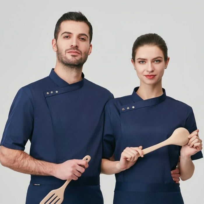 Men's Long-Sleeve Chef Coat – Anti-Oil Stretch Kitchen Uniform