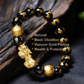 Men’s Pixiu Black Obsidian Wealth Bracelet 10mm