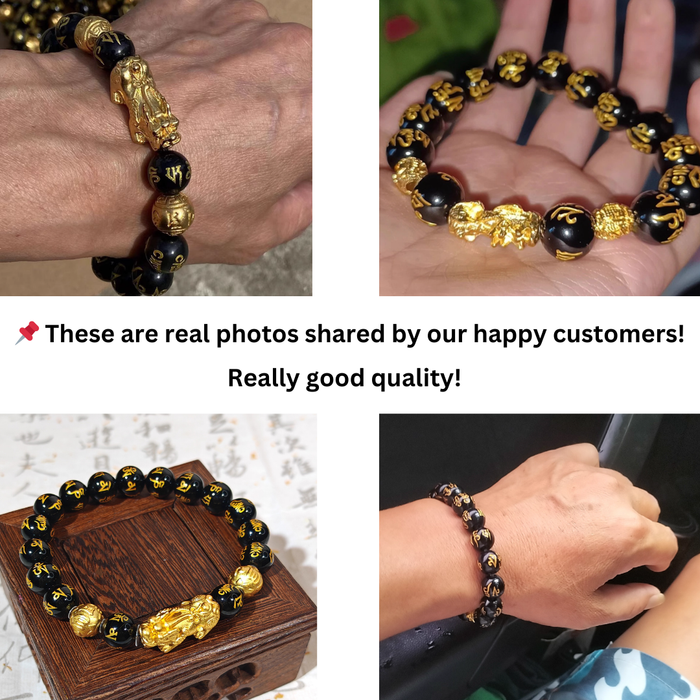 Men’s Pixiu Black Obsidian Wealth Bracelet 10mm