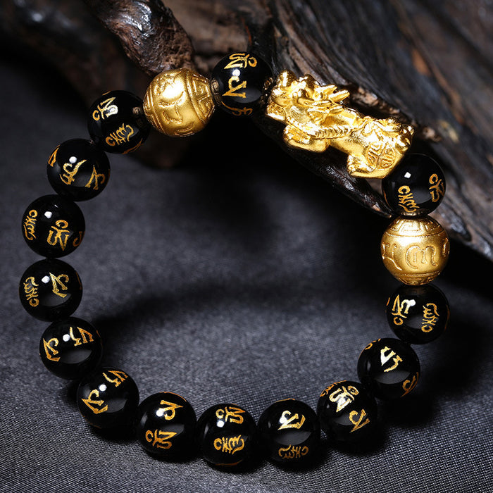 Black Obsidian Protection Bracelet Men