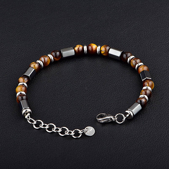 Stylish Men’s Bracelet with Tiger Eye
