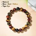 tiger eye protection bracelet red blue yellow three color tiger eye bracelet