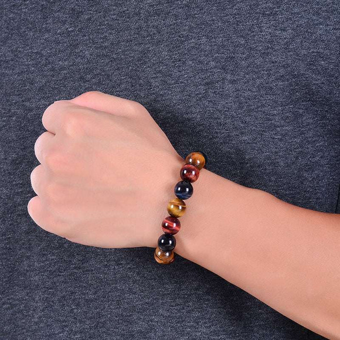 Tiger eye bracelet for men leadership confidence
