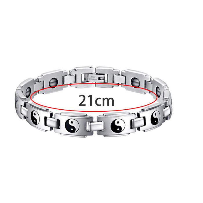masculine wellness bracelet for men titanium design