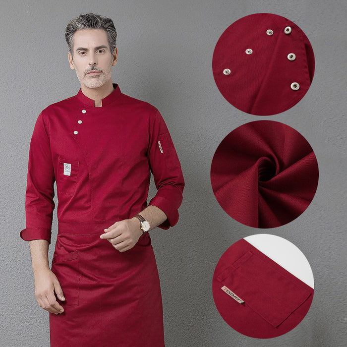 Men's & Women's Chef Coat – Long Sleeve Kitchen Jacket for Professionals