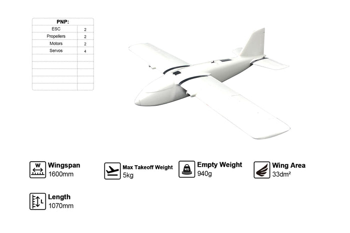 MFD MINI Halo 1600 MINI Crosswind Fixed-Wing Drone