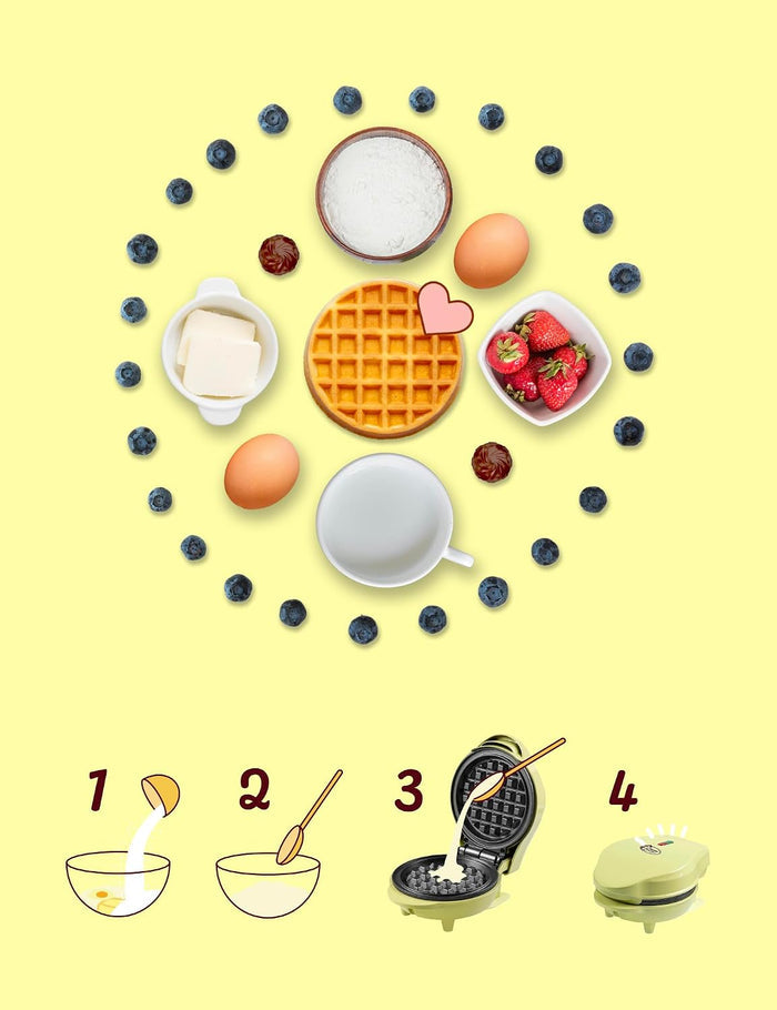 AMW500VBS Mini Waffle Maker, Alloy Steel