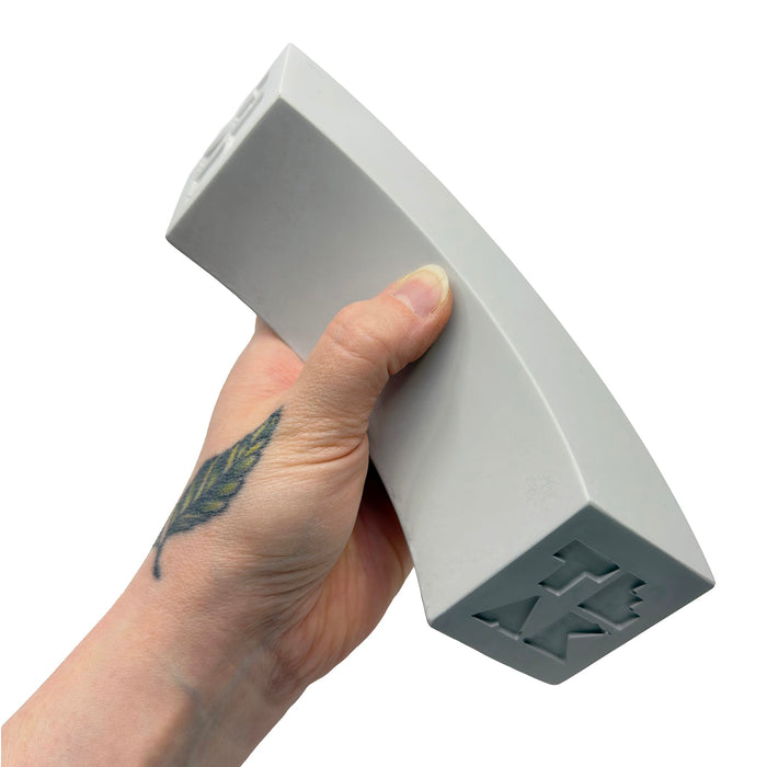 Teak Tuning - Monument Series Monument Series Concrete Quarter Arc "Banana" Loaf Obstacle - 6.5" Long, 2" Tall - "Sterling Gray" Colorway