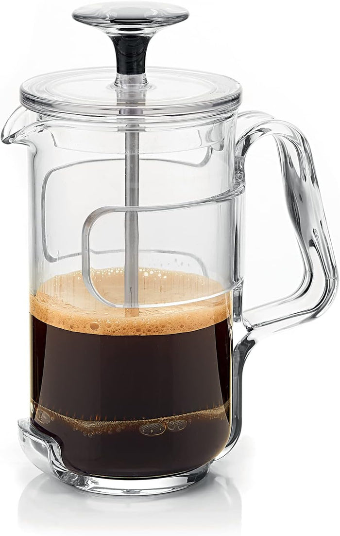 Multishaker Coffee and Tea Press, French Press with Milk Frother