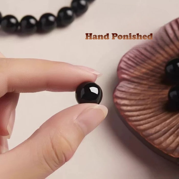 Natural Black Obsidian Bracelet for Protection & Grounding Energy