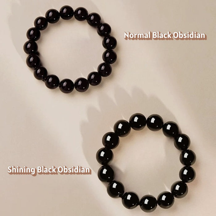 Handmade Black Obsidian Stone Jewelry for Men and Women