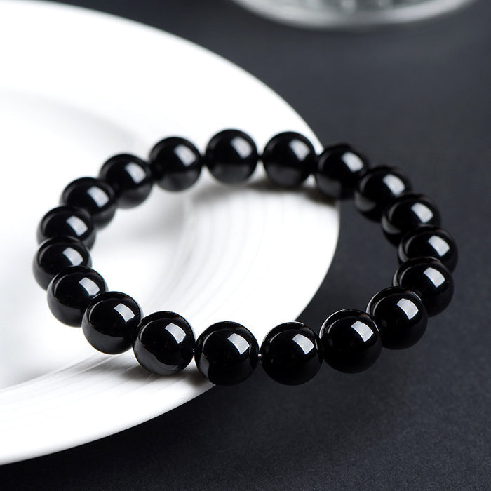 Black Obsidian Root Chakra Bracelet for Focus & Calm