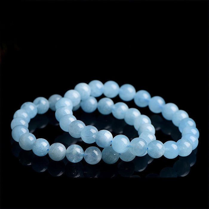Elegant aquamarine gemstone bracelet healing jewelry