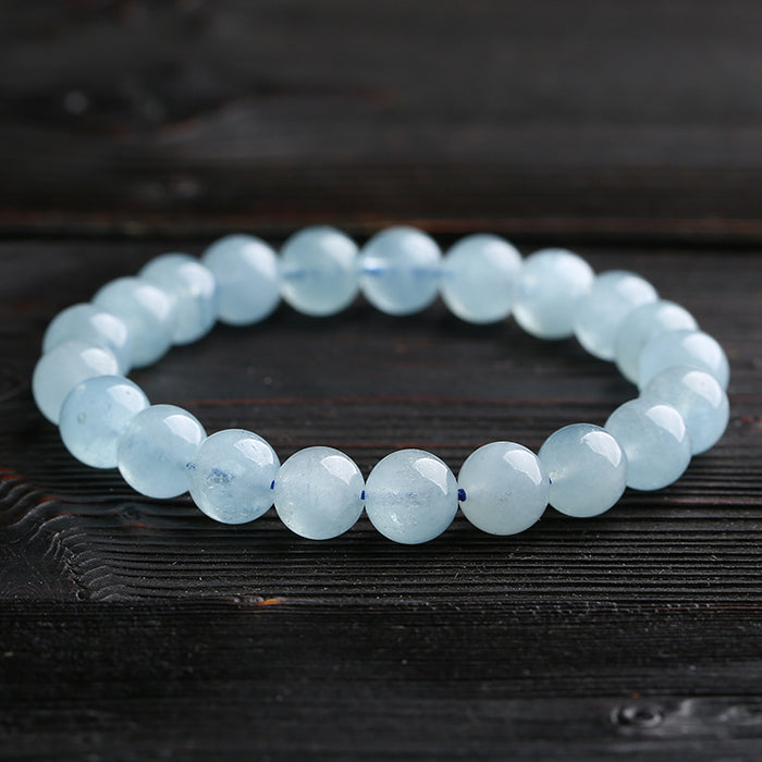 Elegant aquamarine gemstone bracelet healing jewelry