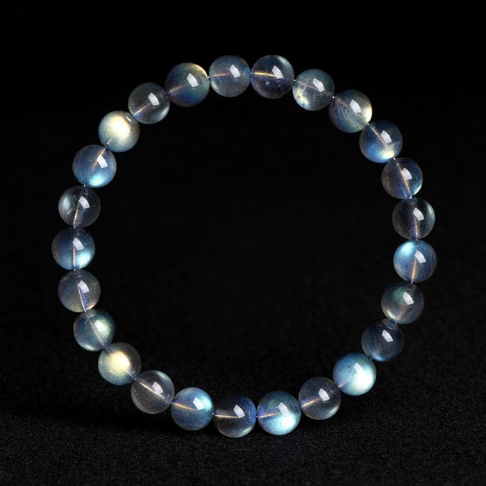 stretch gemstone bracelet moonstone natural intuitive calm