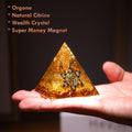 natural citrine orgone pyramid wealth crystal feng shui