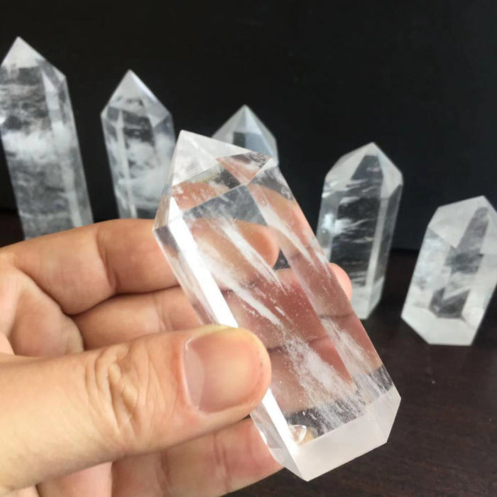 Hand-Carved Clear Quartz Healing Stone