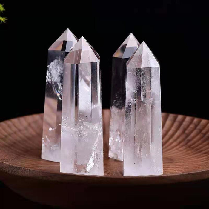 Transparent Quartz Point Crystal for Meditation and Focus