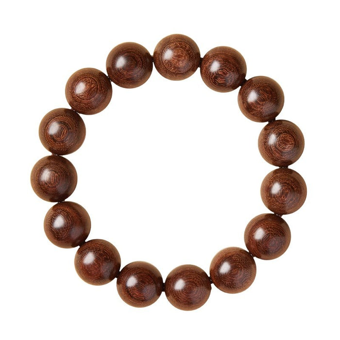 Golden Sandalwood Bead Bracelet Aromatic Wood Jewelry