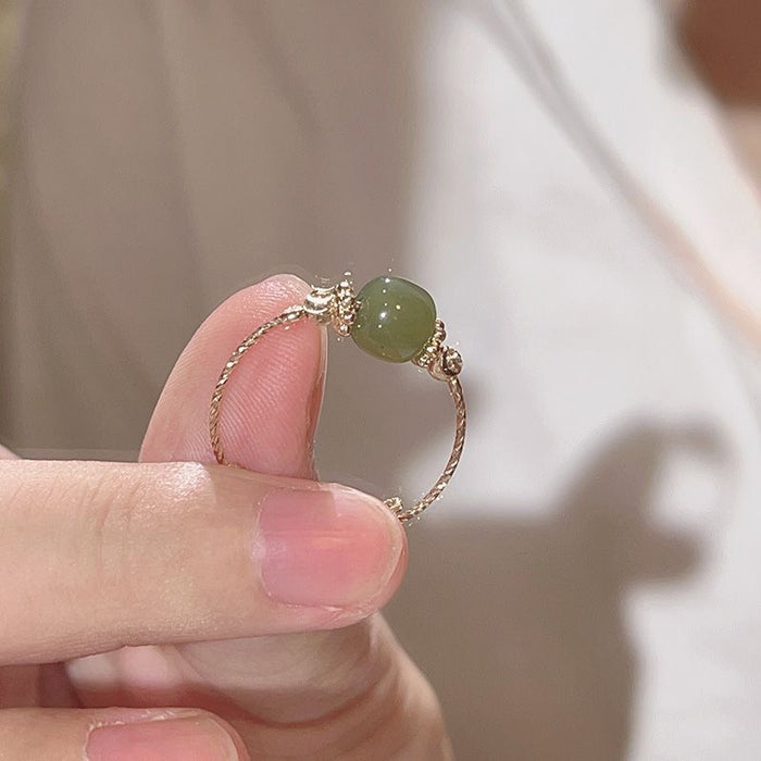 Elegant jade ring for women – minimalist everyday style