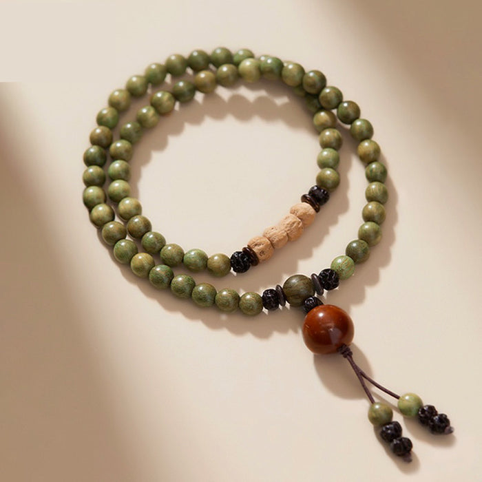 authentic green sandalwood wood jewelry meditation bracelet unisex