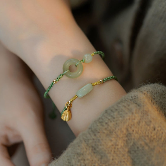 Authentic Nephrite Jade Bracelet Minimalist Style