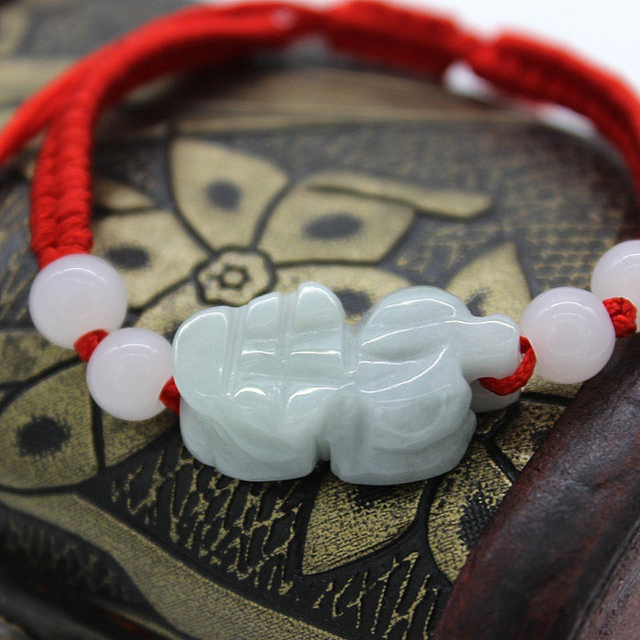 Handmade Jade Pixiu Bracelet for Wealth Attraction and Energy Balance