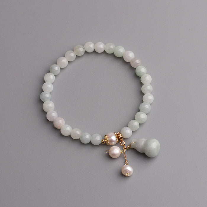 Freshwater Pearl Centerpiece Jade Bracelet