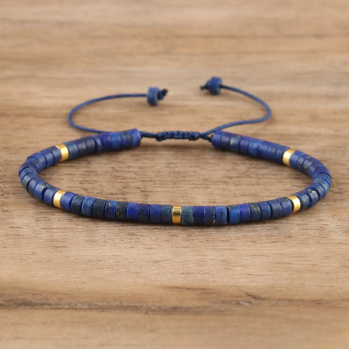 gold accent adjustable bracelet for men