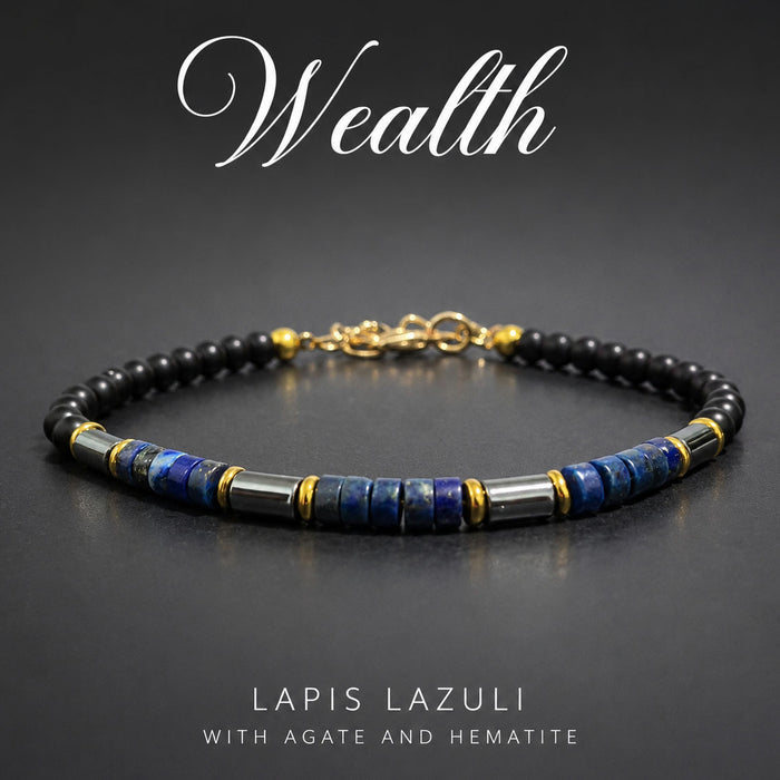 Close-up of genuine natural Lapis Lazuli gemstones with rich royal blue color