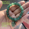 Natural Myanmar Grade A Jadeite Bracelet with Pixiu Charm grade B close up look