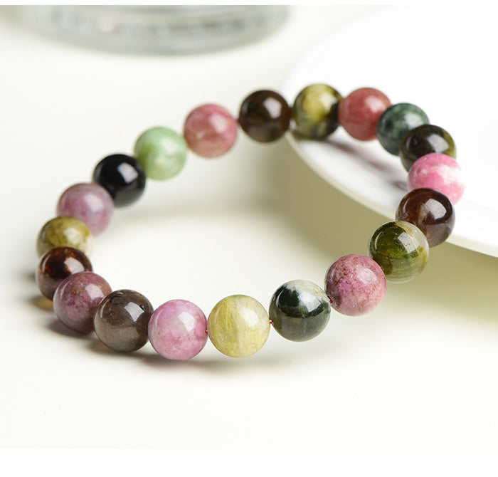 Natural Tourmaline Beads Bracelet – Collector’s Gem Jewelry