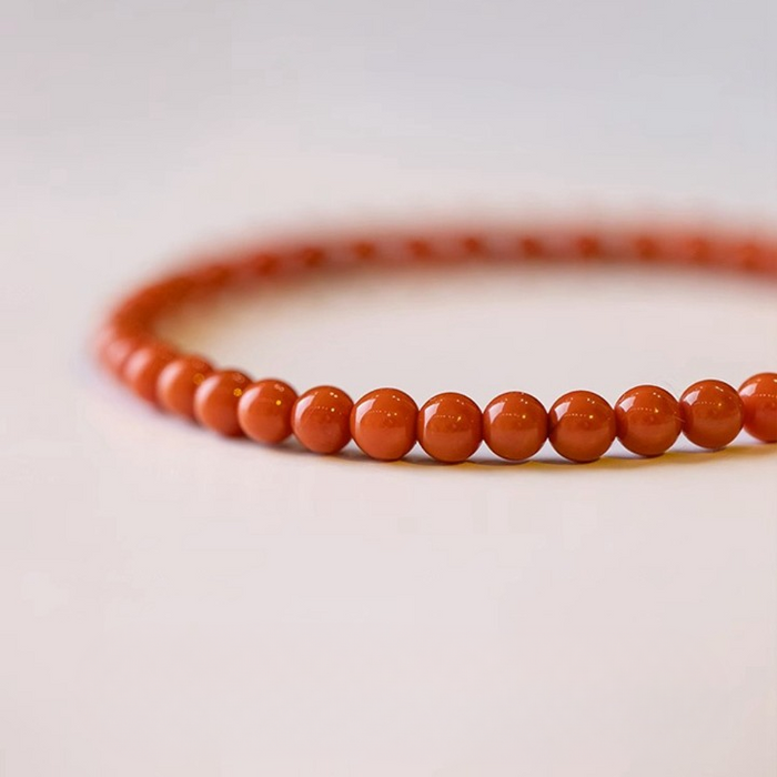 stackable gemstone bracelet red agate natural beads daily wear
