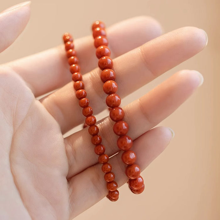 stackable gemstone bracelet red agate natural beads daily wear