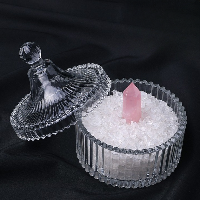 authentic rose quartz crystal wand for heart chakra energy healing