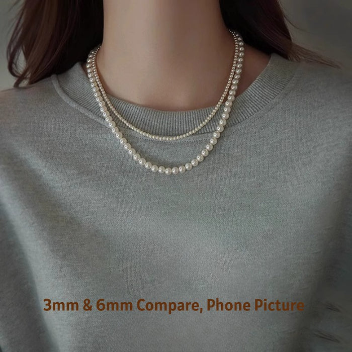 shell pearl necklace gold plated natural shell beads layering necklace