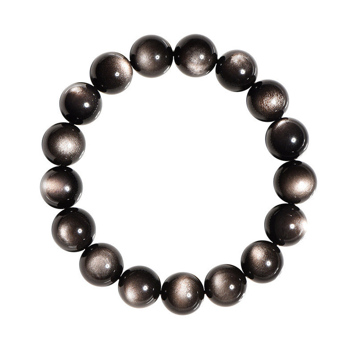 High quality natural Silver Sheen Obsidian bracelet
