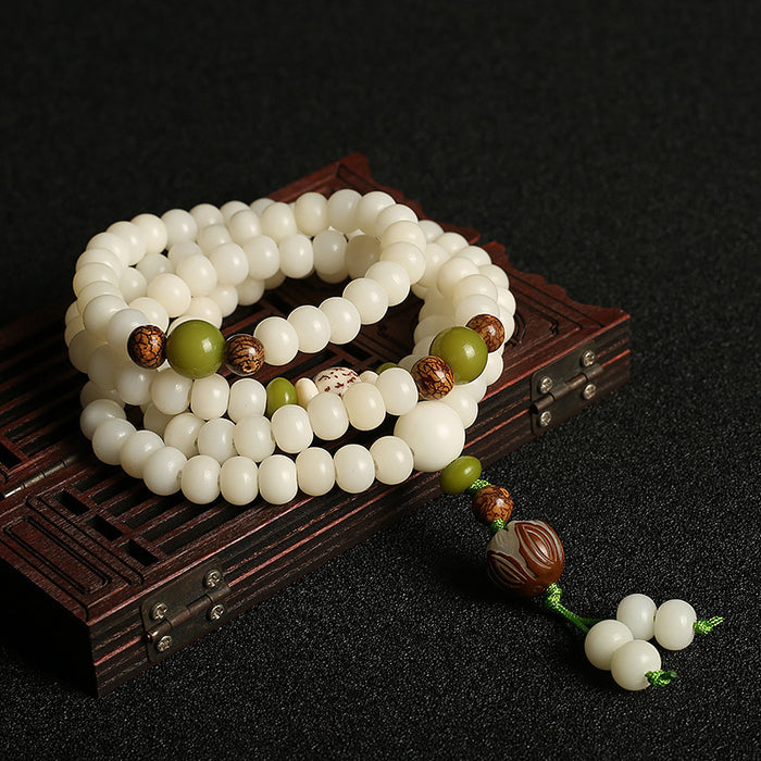 Handmade Bodhi Seed Mala Bracelet for Meditation & Spiritual Growth