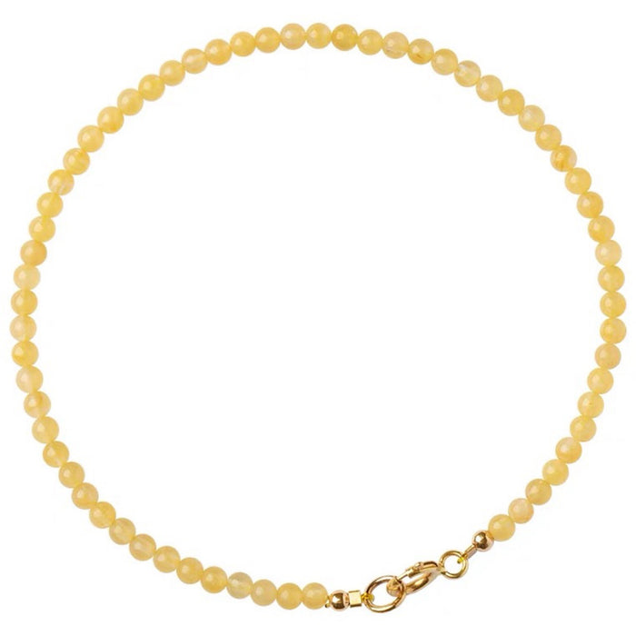 Delicate Yellow Chalcedony Crystal Bracelet Accessory