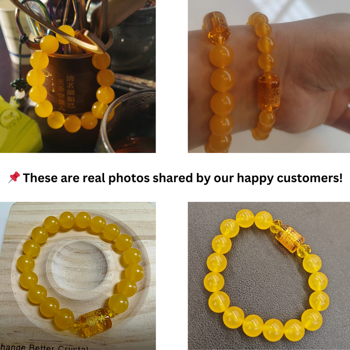 Handmade Yellow Gemstone Bracelet – Feng Shui Good Luck Jewelry