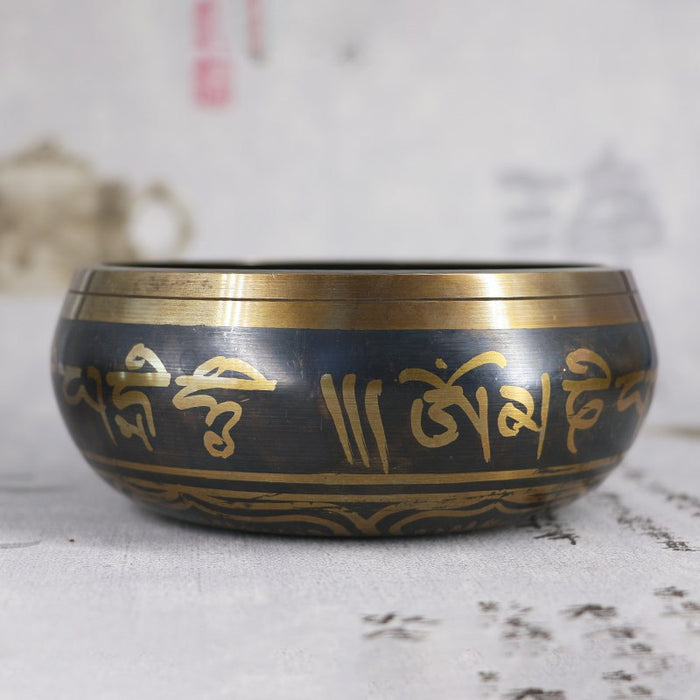 Tibetan Singing Bowl with Mallet and Cushion