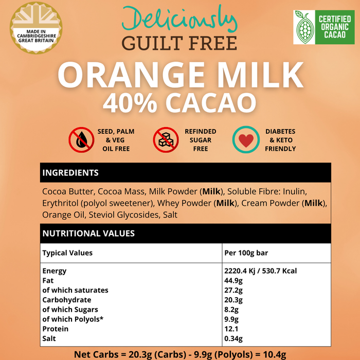Orange Milk Chocolate (100g)