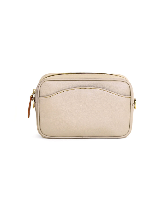 Paola Icon — Leather Crossbody Camera Bag LT stone