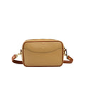Paola — Leather Crossbody Camera Bag palomino with camel