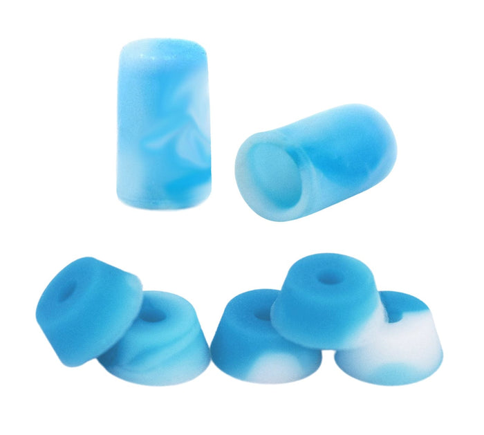 Teak Tuning Pro Duro Pivot Cups Fingerboard Tuning Kit - Set of 2 Pivot Cups & Pro Duro Bubble Bushings Set - Waves Swirl Colorway